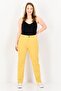 Women Regular Fit Solid Chino Pants, Yellow - 4