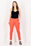 Women Cropped Fit Solid Chino Pants, Red - 4