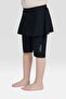 Girls Kids Skirted Shorts - Black - 3