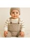 Baby Boy Striped Sweater Beret Argyle Patterned Salopet Gift Set of 3 - 2