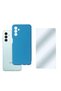 Silicone Case and Screen Protector Set for Samsung Galaxy S20, Microfiber, Blue