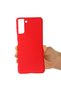 Case for Samsung Galaxy S23 Plus, Simple Design, Microfiber, Ultra Protection, Red - 3