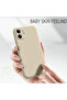 Husa din silicon pentru Apple Iphone 14, Microfibra, Protectie Camera, Bej - 4
