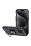 Armor Ring Case for Apple iPhone 15 Pro, Ring Support, Rugged Durable Case, Titanium Black - 2