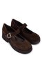 Women's Genuine Leather Brown Suede Heeled Shoes - 2
