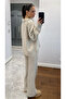 Beige Knitwear Set - 98074 - 4