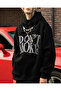 Unisex Oversize I Don'T Smoke Glitter Stone Printed Sweatshirt - 3