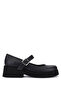 Women's Genuine Leather Black Heeled Shoes