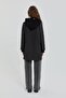 قبعة رقيقة مبطنة بغطاء للرأس باللون الأسود - 6