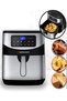 11L Air Fryer Black Silver, Stainless Steel Air Fryer, 12 Pre-Set Programs,(1700W-2050W) Glass Window (ME-AF957) - 4