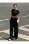 Women's Black Baggy Oversized Plus Size Sportswear Quality Loose Fit Stretchy Comfortable Fabric Sweatpantsrem - 4