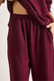 Women's Burgundy Modal Tuşeli Soft Textured Bottom Top Set Tkm-19000441 - 4