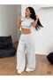Women's Grey Baggy Oversized Plus Size Activewear Quality Loose Fit Stretchy Comfortable Fabric Sweatpants Rem - 2