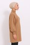 Women's Long Sleeve Hijab Knitwear Stylish Balloon Sleeve Long Style Tunic - 2