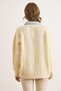 Women's Ecru Denim Detailed Snap Fastener Knit Shirt Cardigan Hrk-19000417 - 3
