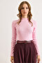 Women's Candy Pink Half Fisherman Ruffled Camisole Bodysuit Blz-19000599 - 3