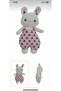 Plush Bunny in Overalls - 2