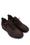Men's Genuine Leather Brown Nubuck Sneakers & Sports Shoes - 2