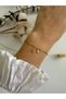 Women's R Letter Charm Steel Bracelet – Tarnish-Free, Adjustable, Stylish Design