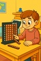 Napier Bones - Wooden Multiplication Table Toy – Montessori Style Educational Math Game - 5