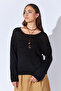 U Neck Casual Knitwear Basic Sweater - Black |   Mkw535342-01 - 7