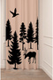 Nature Tree Bohemian Sun Plain Beige Designed Digital Printed (Single Panel) Custom Designed Modern Background Curtain