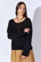 U Neck Casual Knitwear Basic Sweater - Black |   Mkw535342-01 - 2
