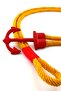 Yellow Red Fan Two Rows of Winding with Large Metal Anchor Men's Bracelet M063B - 4