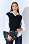 V-Neck Knitwear Basic Sweater - Black |   Mkw535332-01