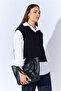V-Neck Knitwear Basic Sweater - Black |   Mkw535332-01 - 6
