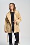 Tyra Camel Belted Short Trench Coat - 2