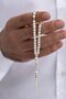 Men's Silver Prayer Beads, Striped Globe Cut Mascot Size 13 Gr, for Lover, Spouse, Prayer Beads - 4