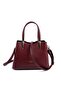 Burgundy - Burgundy Plain Women's Handbag Sp1205 - 5