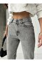 Women's Snow Black Flare Detachable Leg Mom Jeans - 2