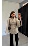 Kaşe Poncho Beige