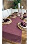 Pearl Velvet Textured Seamless Plum Runner 1 Piece (Without Napkins) - 2