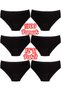 12-Piece Economical Package 100% Cotton Striped High Waist Women's Bato Panties Ozt12102