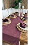 Pearl Velvet Textured Seamless Plum Runner 1 Piece (Without Napkins)