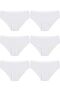 6-Pack 100% Cotton Striped High Waist Women's Bato Panties Ozt6102 - 2