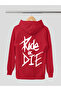 Ride or Die Printed Cotton Long Sleeve Ribbed 3-Ply Hooded Biker Sweatshirt