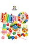 Montessori Toys for 2 3+ Year Old Boys Girls, 6PCS Kids Wooden Toddler Activity Toys, Baby Boy Toys, Educational Sensory & Musical Learning Set for Kids Ages 3 4 5 6+, Early Brain Developme
