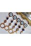 New Year's Gift 5-Piece Luxury Gift Set with Zircon Stone Large Evil Eye Beaded Navy Blue Keychain 10.5 cm - 3