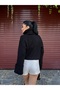 Women's Black Turtleneck Sleeve Detailed Knitwear Sweater - 6