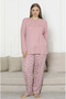 Women's Long-Sleeved Plus Size Ribbed Winter Pajama Set