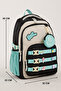 Luxury Imported Fabric Girl's School Bag - Elementary & Middle School Backpack with 6 Accessory Buckles as Gifts - 3