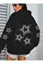 Zippered Hoodie for Women with Stars