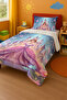 Children's Quilt with Purple Princess and Castle Design