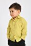 Yellow long sleeve linen children's shirt - 5