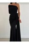 One-Shoulder Maxi Length Imported Crepe Fabric Evening Dress Promise Engagement Wedding Stage Celebration - 3
