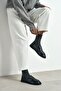 Harold Black Genuine Matte Leather Flat Sole Women's Shoes